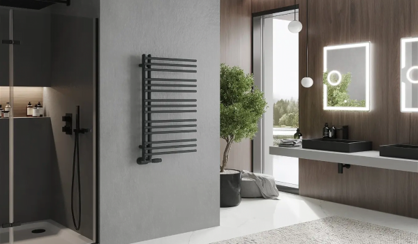 At what height is a bathroom radiator most effective?