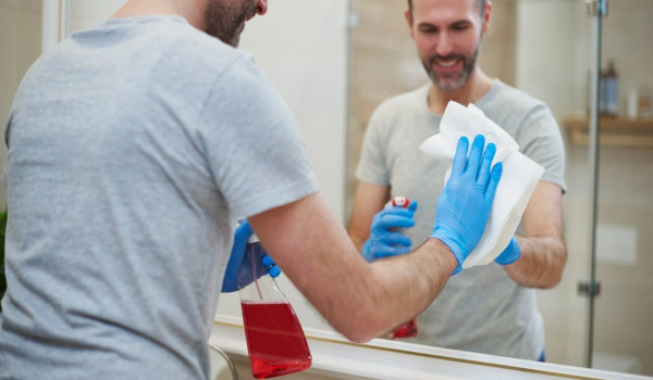 How to care for your bathroom mirror to keep its shine for years?