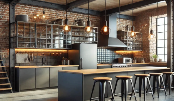 How to Arrange a Kitchen in Industrial, Loft Style?